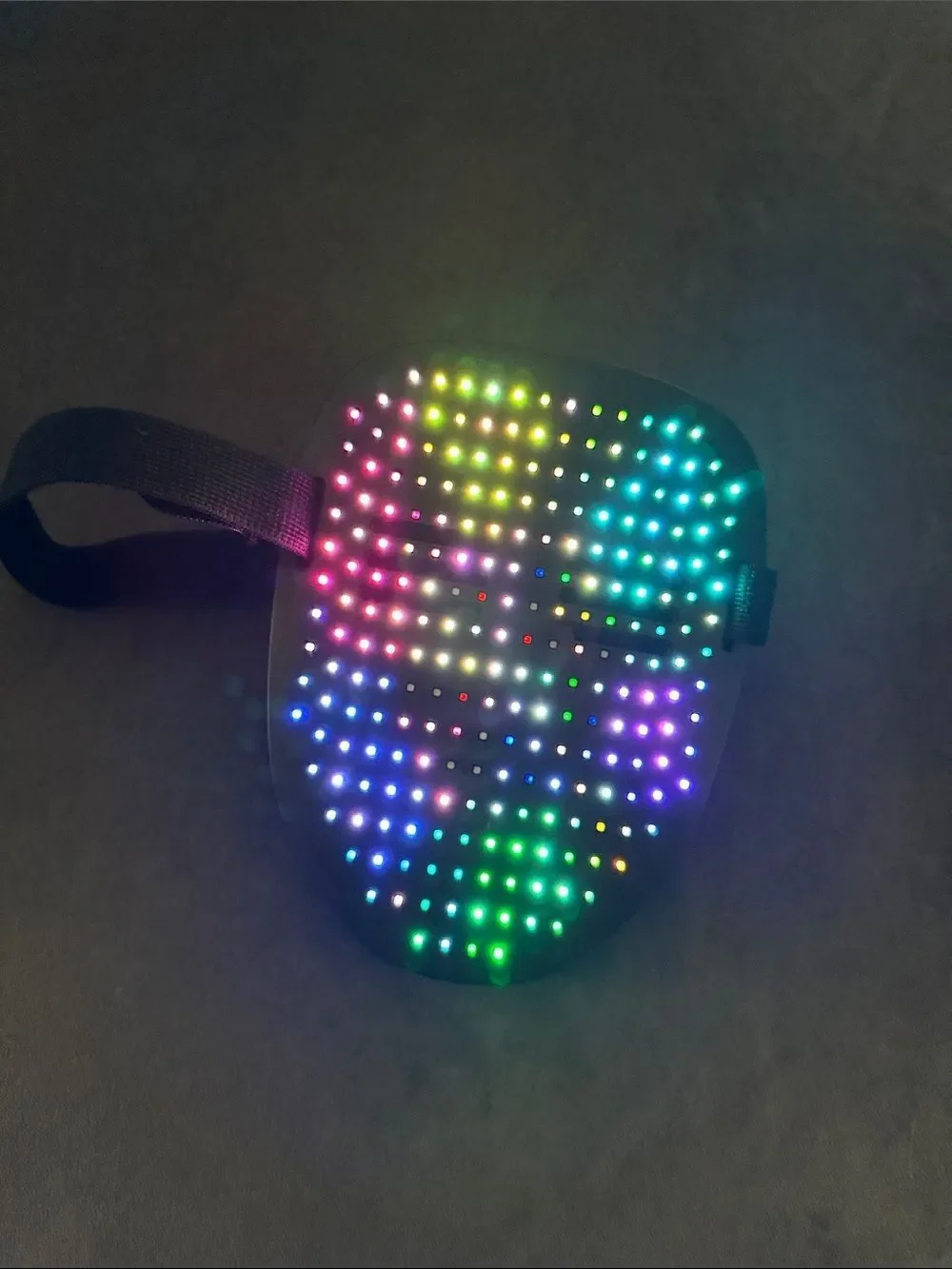 LED Light Up Face Mask with Gesture Sensing Halloween Party Rechargeable NEW